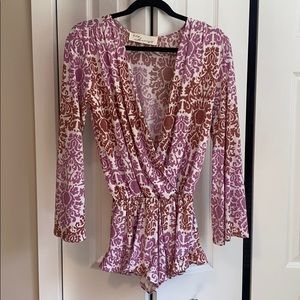 Vintage Havana Long Sleeve Paisley Romper